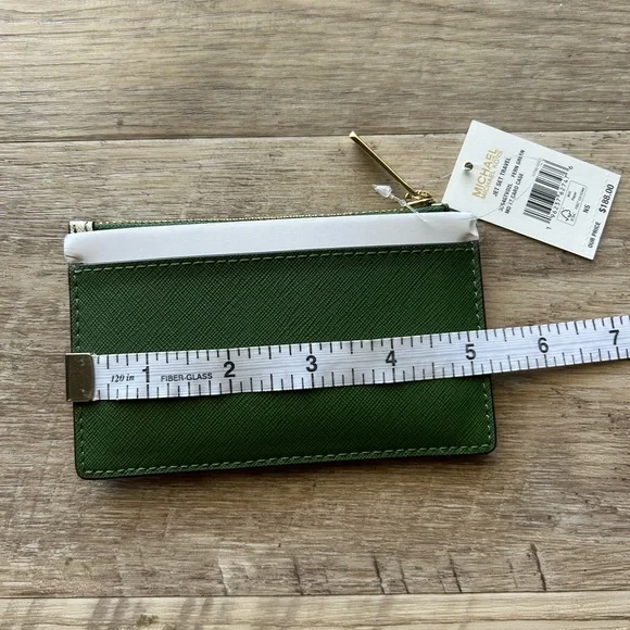 NWT Michael Kors Jet Set Travel Green Card Holder Multi - Picture 4 of 6
